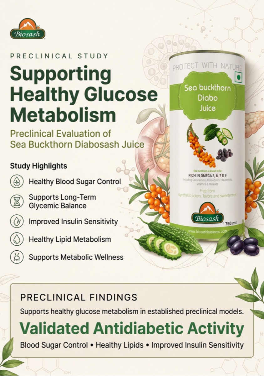 Biosash preclinical study summary
            for Diabo — blood sugar, page 1