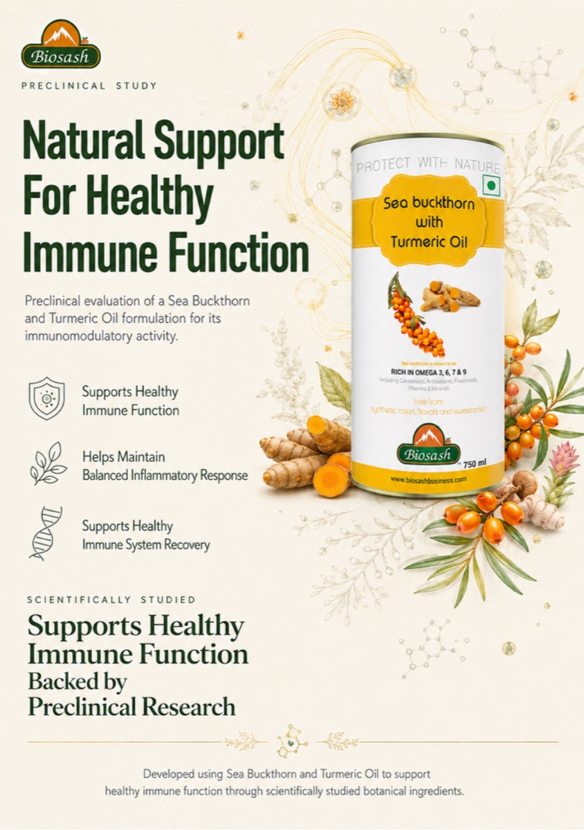 Biosash preclinical study summary
            for Turmeric Oil — immunity, page 1